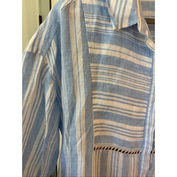 NWOT H&M x Lemlem by Liya Kebede linen striped shirt dress, $180 Large - Picture 5 of 9